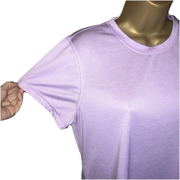 Adidas ADVW0032H Women’s Performance Tee – Lavender Moisture-Wicking Crew Neck - Picture 4 of 5